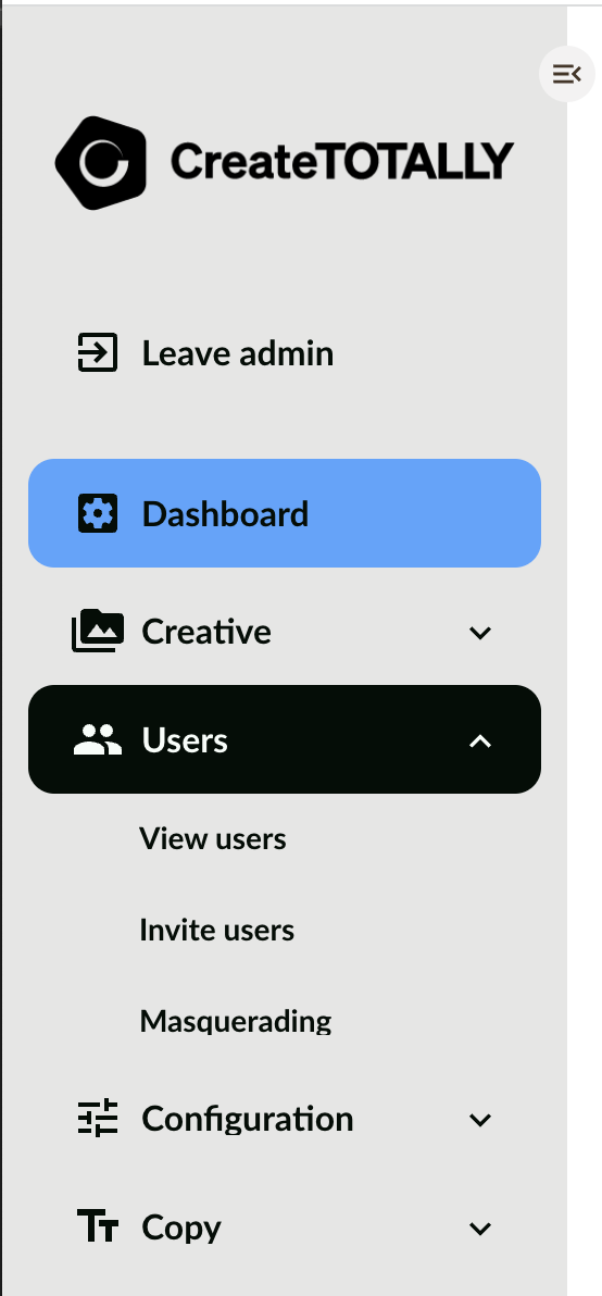 Admin Mode – CreateTOTALLY
